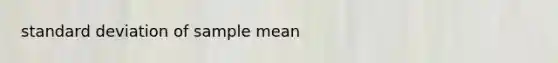 standard deviation of sample mean