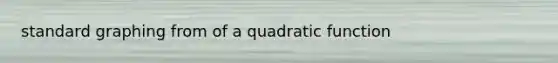 standard graphing from of a quadratic function