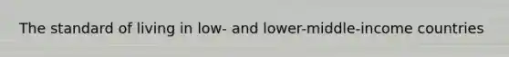 The standard of living in low- and lower-middle-income countries