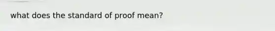 what does the standard of proof mean?