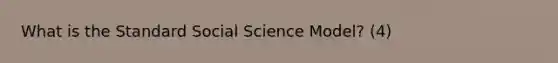 What is the Standard Social Science Model? (4)