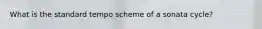 What is the standard tempo scheme of a sonata cycle?