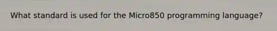 What standard is used for the Micro850 programming language?