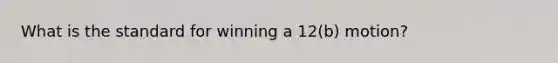 What is the standard for winning a 12(b) motion?