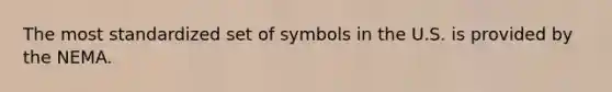 The most standardized set of symbols in the U.S. is provided by the NEMA.