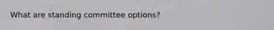 What are standing committee options?