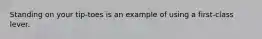 Standing on your tip-toes is an example of using a first-class lever.