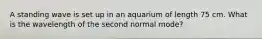 A standing wave is set up in an aquarium of length 75 cm. What is the wavelength of the second normal mode?