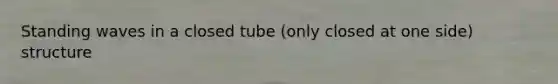 Standing waves in a closed tube (only closed at one side) structure
