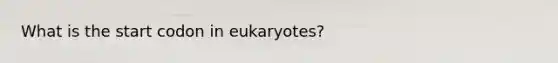 What is the start codon in eukaryotes?