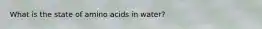 What is the state of amino acids in water?