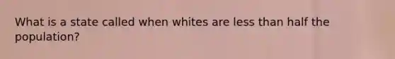 What is a state called when whites are <a href='https://www.questionai.com/knowledge/k7BtlYpAMX-less-than' class='anchor-knowledge'>less than</a> half the population?