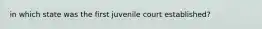 in which state was the first juvenile court established?