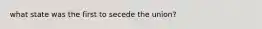 what state was the first to secede the union?