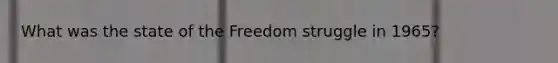 What was the state of the Freedom struggle in 1965?