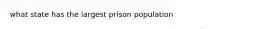 what state has the largest prison population