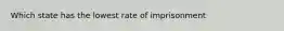 Which state has the lowest rate of imprisonment