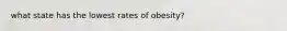 what state has the lowest rates of obesity?