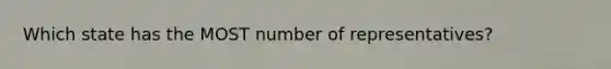 Which state has the MOST number of representatives?
