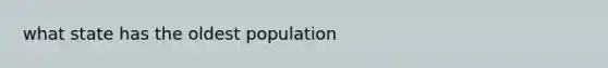 what state has the oldest population