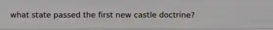 what state passed the first new castle doctrine?