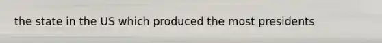 the state in the US which produced the most presidents