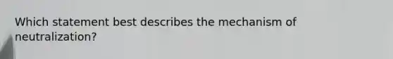 Which statement best describes the mechanism of neutralization?