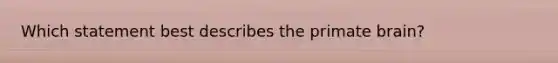 Which statement best describes the primate brain?