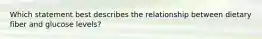 Which statement best describes the relationship between dietary fiber and glucose levels?