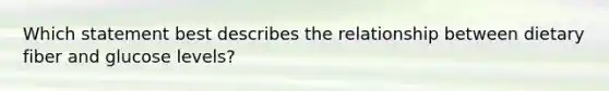 Which statement best describes the relationship between dietary fiber and glucose levels?