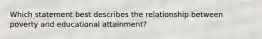 Which statement best describes the relationship between poverty and educational attainment?