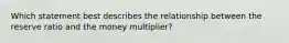 Which statement best describes the relationship between the reserve ratio and the money multiplier?