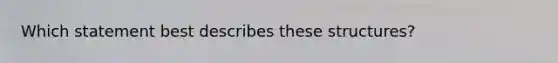 Which statement best describes these structures?