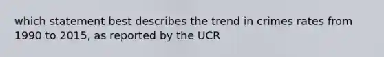 which statement best describes the trend in crimes rates from 1990 to 2015, as reported by the UCR