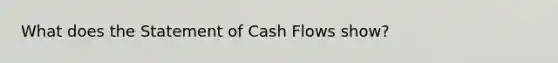 What does the Statement of Cash Flows show?