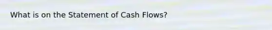 What is on the Statement of Cash Flows?