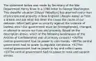 The statement below was made by Secretary of the War Department Henry Knox in a 1786 letter to George Washington. This dreadful situation [Shays' Rebellion] has alarmed every man of principle and property in New England. [People wake] as from a dream and ask what has been the cause the cause of our delusion. What [will] give us security against the violence of lawless men? Our government must be [strengthened], changed, or altered to secure our lives and property. Based on the description above, which of the following weaknesses of the Articles of Confederation was of primary concern? •(A)The central government had no power to coin money. •(B)The central government had no power to regulate commerce. •(C)The central government had no power to lay and collect taxes. •(D)The central government had no power to raise and support armies.