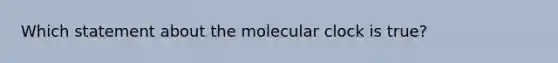 Which statement about the molecular clock is true?