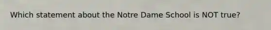 Which statement about the Notre Dame School is NOT true?