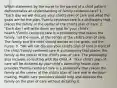 Which statement by the nurse to the parent of a child patient demonstrates an understanding of family-centered care? 1. "Each day we will discuss your child's plan of care and what the goals are for the plan."Family-centered care is a philosophy that places the family at the center of the child's plan of care. 2. "Each day I will write down my goal for your child's health."Family-centered care is a philosophy that places the family, not the nurse, at the center of the child's plan of care. The family and the child should decide on the goals, not the nurse. 3. "We will not discuss your child's plan of care in front of the child."Family-centered care is a philosophy that places the family at the center of the child's plan of care. The philosophy also includes consulting with the child. 4. "Your child's plan of care will be dictated by your child's attending health care provider."Family-centered care is a philosophy that places the family at the center of the child's plan of care and in decision making. Health care providers should help and educate the family on the plan of care without dictating it.