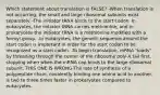 Which statement about translation is FALSE? -When translation is not occurring, the small and large ribosomal subunits exist separately. -The initiator tRNA binds to the start codon. In eukaryotes, the initiator tRNA carries methionine, and in prokaryotes the initiator tRNA is a methionine modified with a formyl group. -In eukaryotes, the genetic sequence around the start codon is important in order for the start codon to be recognized as a start codon. -To begin translation, mRNA "loads" by threading through the center of the ribosome poly-A tail first, stopping when when the mRNA cap binds to the large ribosomal subunit. THIS ONE IS WRONG-The rate of synthesis of a polypeptide chain, covalently binding one amino acid to another, is two to three times faster in prokaryotes compared to eukaryotes.