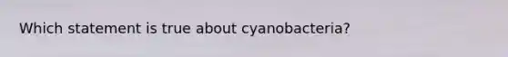 Which statement is true about cyanobacteria?