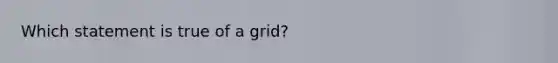 Which statement is true of a grid?