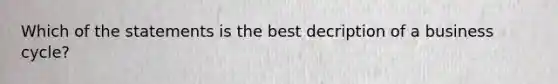 Which of the statements is the best decription of a business cycle?