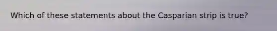 Which of these statements about the Casparian strip is true?