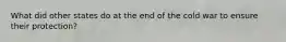 What did other states do at the end of the cold war to ensure their protection?