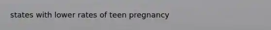 states with lower rates of teen pregnancy