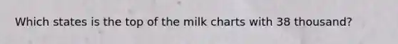 Which states is the top of the milk charts with 38 thousand?