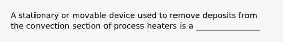 A stationary or movable device used to remove deposits from the convection section of process heaters is a ________________