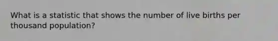 What is a statistic that shows the number of live births per thousand population?